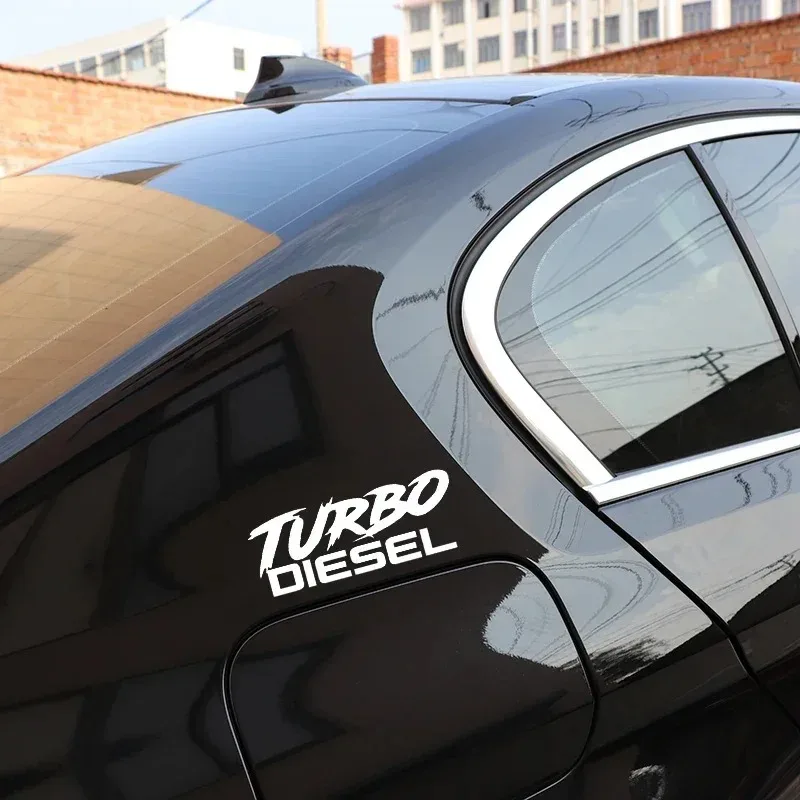 TURBO DIESEL Car Sticker Decal Funny Boosted Vinyl Black Silver  12.9cm*5cm