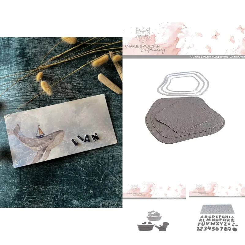 Numbers and English Letters Label Symbols Metal Cutting Dies Slimline Essentials Scrap Booking Card Stencil Cut Die for DIY 2026