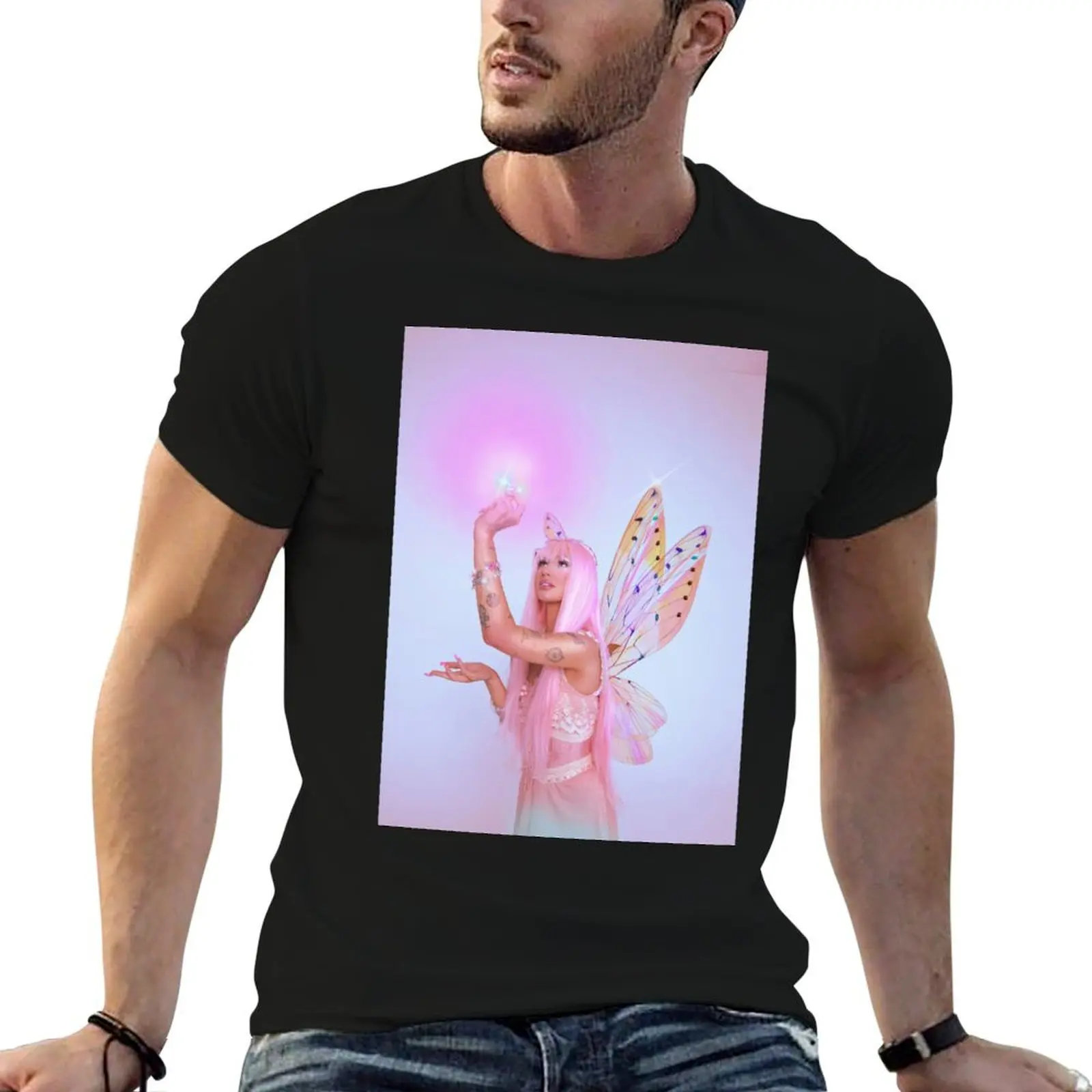 

peach prc butterfly T-Shirt vintage graphic tee summer clothes shirts men