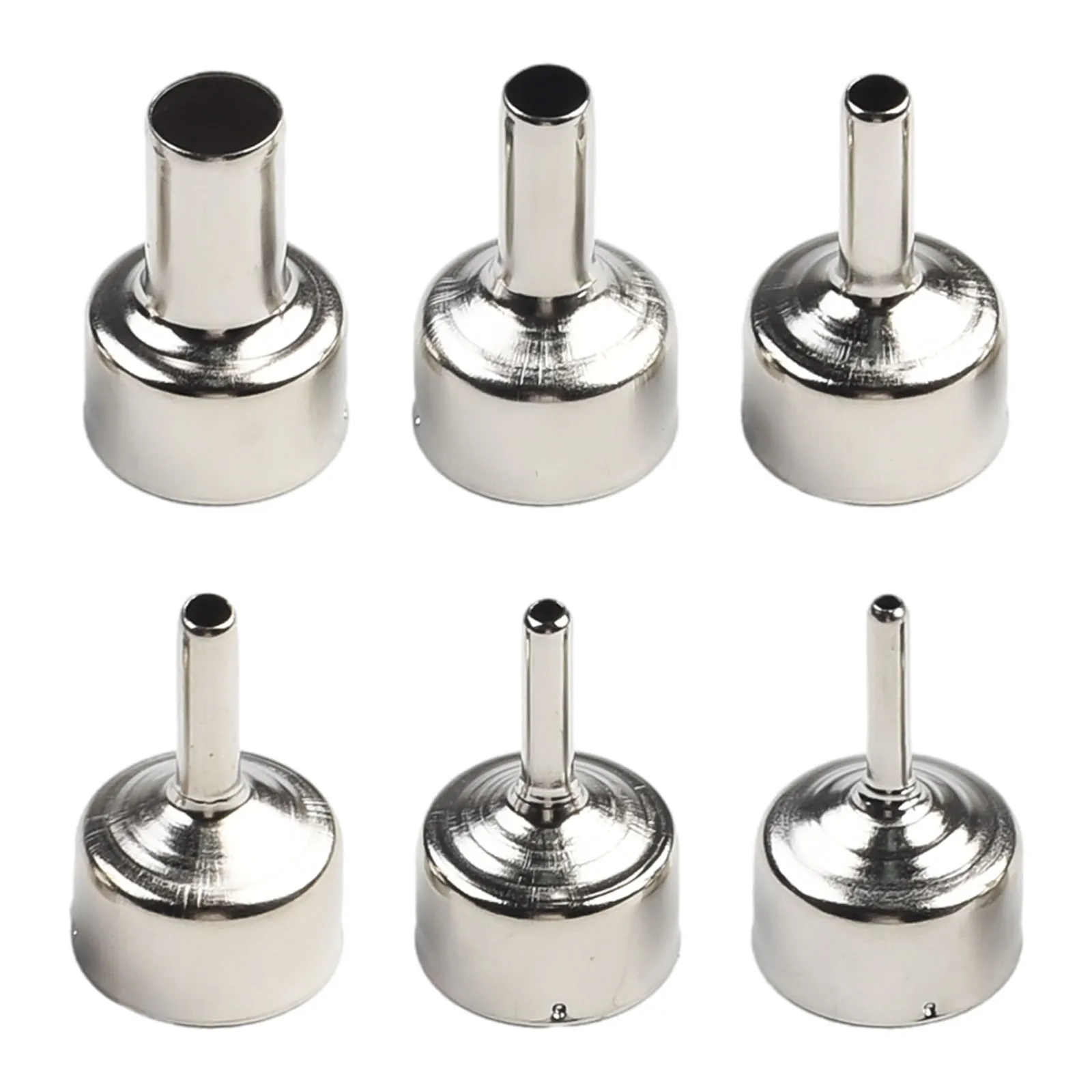 

6Pcs/set 22mm Univ/ersal Nozzle Soldering Station Hot Air Stations G/un Nozzles For 858 858D+ Eruntop 8586 Welding Nozzles