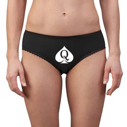 Queen of Spades Sexy Lace Underwear for Women Cute Black Lace Briefs Female Comfortable Breathable Lingerie Temptation Intimate