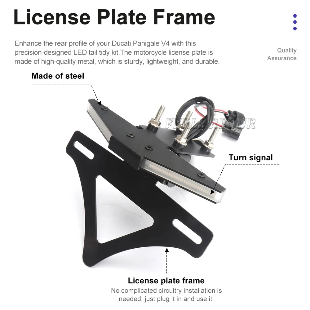 لكاواساكي Z 1000 Z1000 z1000 2019 2020 2021 دراجة نارية الذيل مرتب لوحة ترخيص حامل الحاجز مزيل الملحقات 2018-2023 #5
