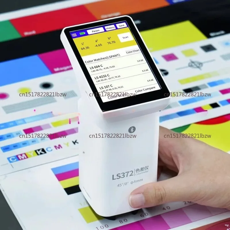 LS372 4mm Aperture Touch Screen Application Colorimeter for Printing Paper Packaging  Laboratory Color Difference Comparison