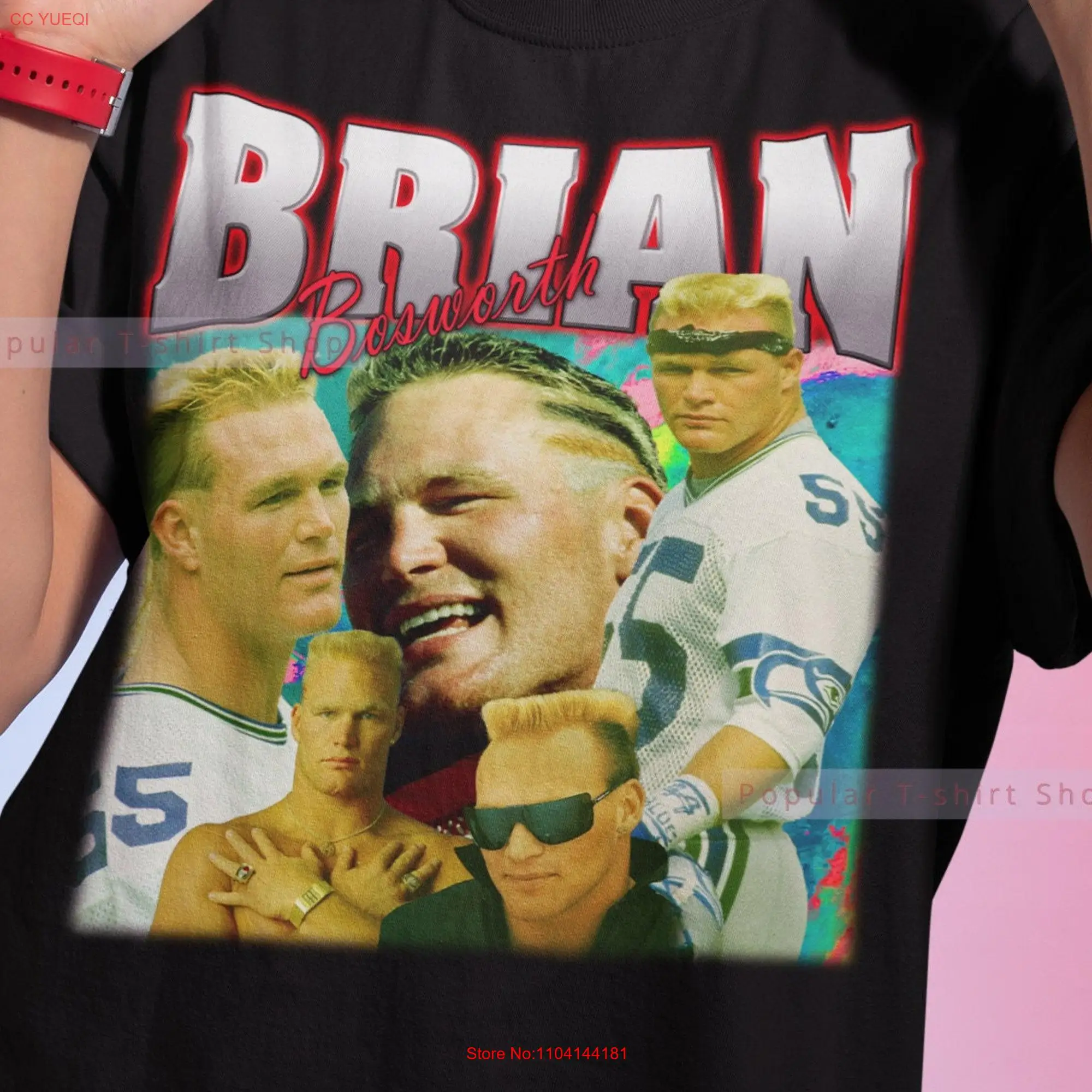 Brian Bosworth Vintage T Shirt For Him and Her SweaT Express Shipping Available long or short sleeves