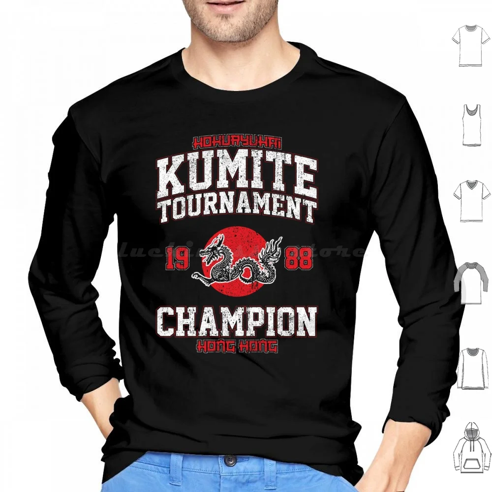 Kumite Tournament 1988 Hoodies Long Sleeve Jean Claude Van Damme Jcvd Blood Sport Movie Chong Li Martial Arts Frank Dux