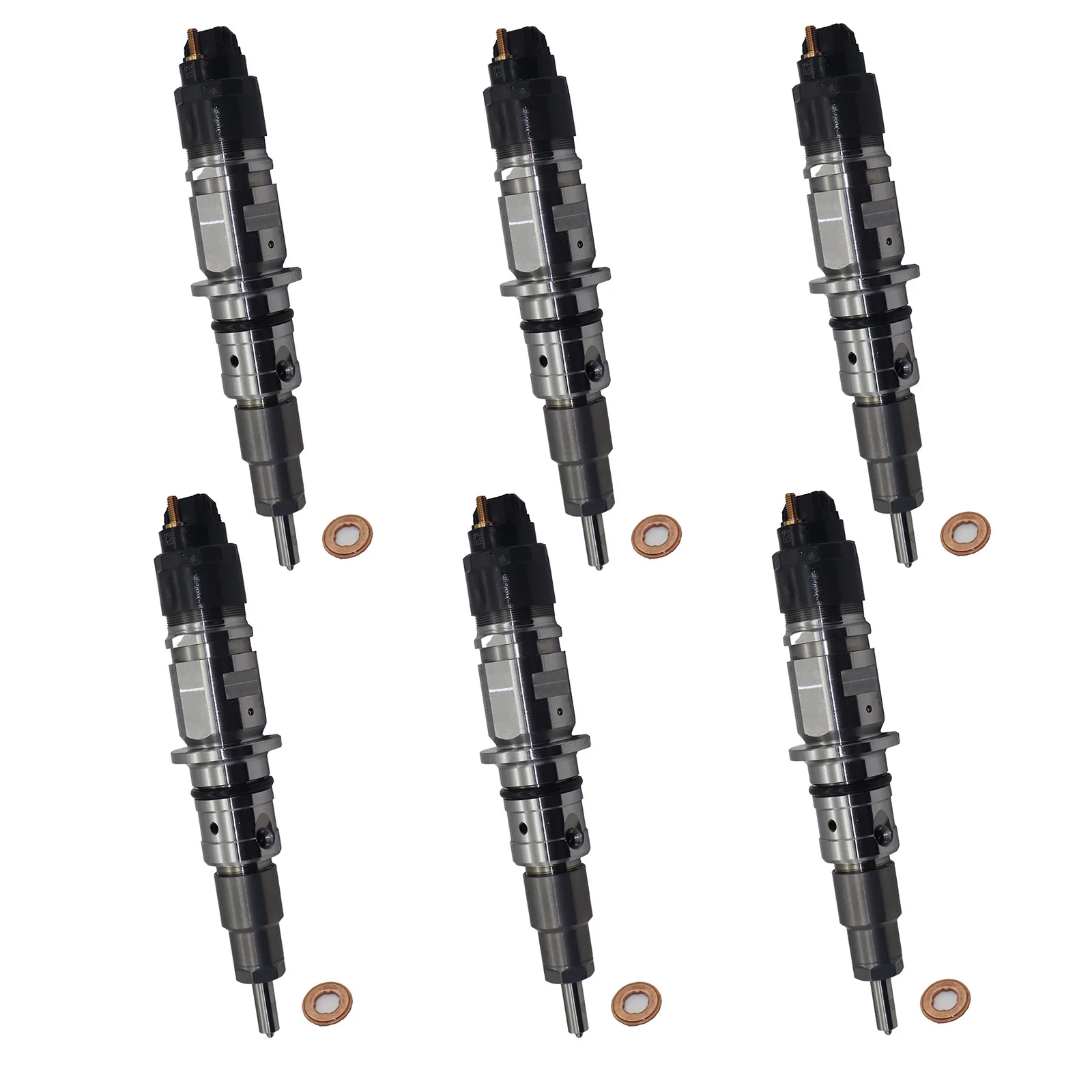 

6 шт. топливная форсунка 0445120187 для Dodge Ram 3500 4500 5500 6,7 л 2013-2018 для двигателя Cummins B6.7 ISB6.7 QSB6.7 CM2250 CM2350