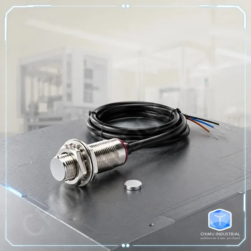 【CHIMU INDUSTRIAL】 NJK-5002C Hall Effect Sensor NPN NO 3-Wire DC 5-30V Magnetic Proximity Switch with Magnet