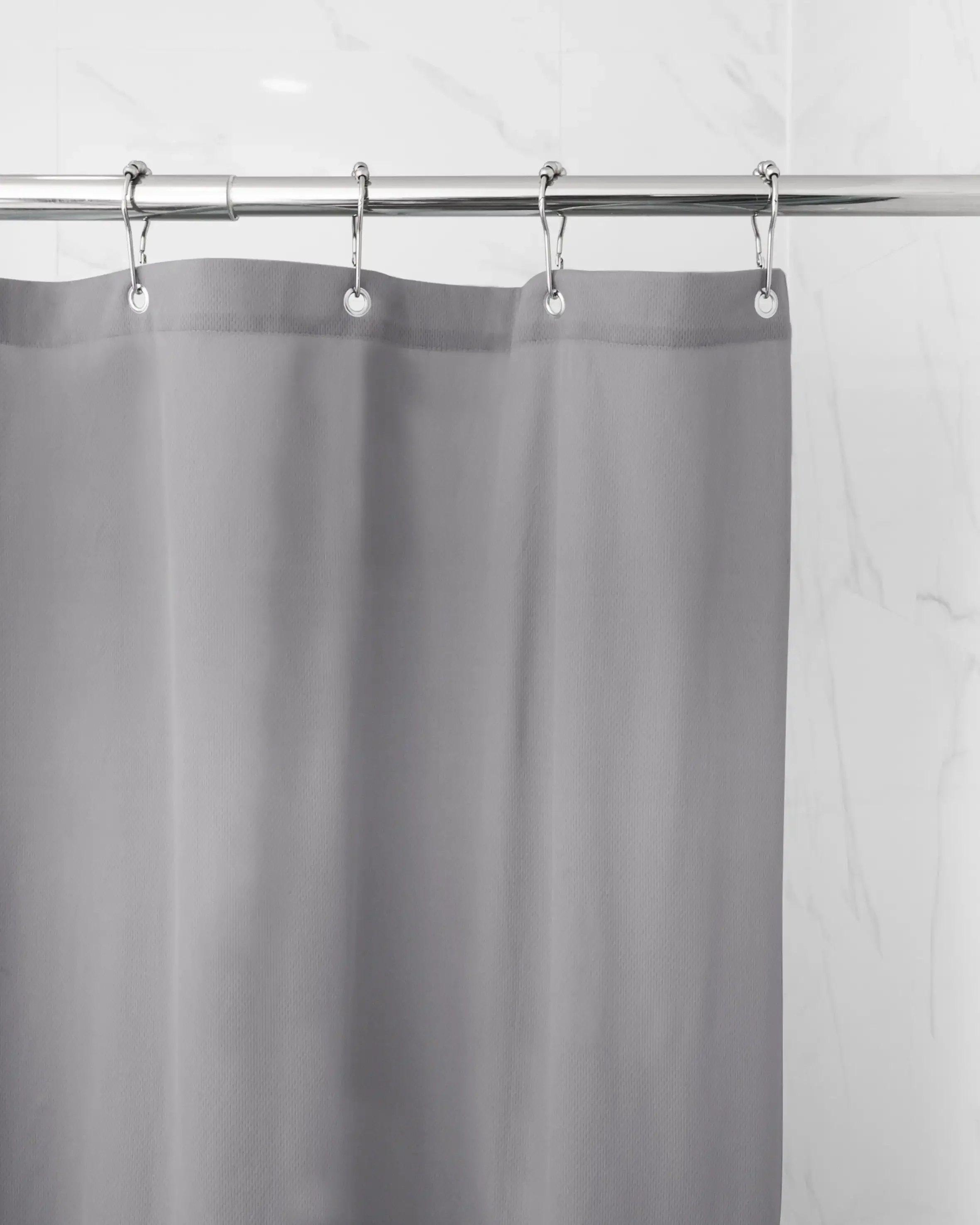 Waterproof Ultimate Shield Gray Fabric Shower Curtain Liner, 70" x 72"