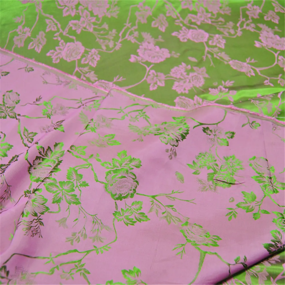 

Comfortable Feeling Popular Yarn Dyed Great Unique Colorful Floral Design Rayon Mix Silk Jacquard Fabric for Spring Nice Garment