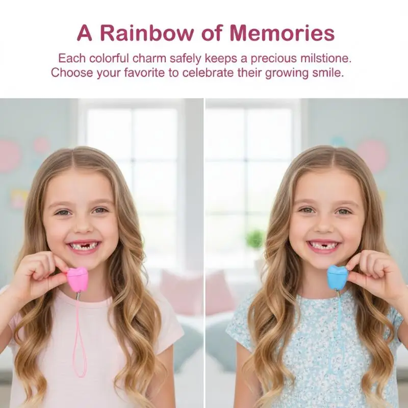 50Pcs Baby Tooth Box Tooth Shape Milk Teeth Storage Boxes Child Baby Deciduous Tooth Organizer Container Baby Souvenir Gift Box