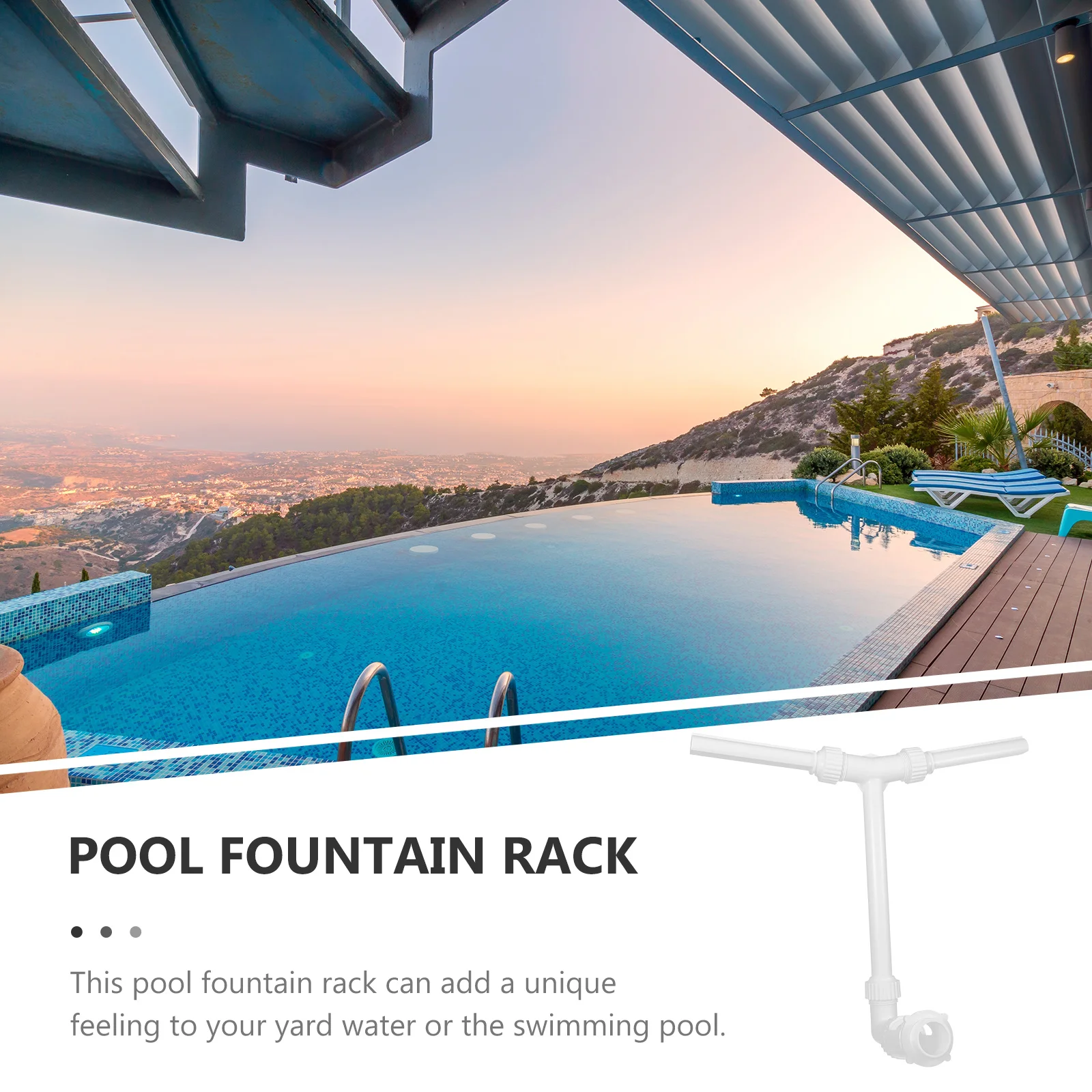 

Plastic Fountain Tube Set for Swimming Pool Fountain Rack Small Lightweight Pool Fountains Rack Easy to Install No Noise Design