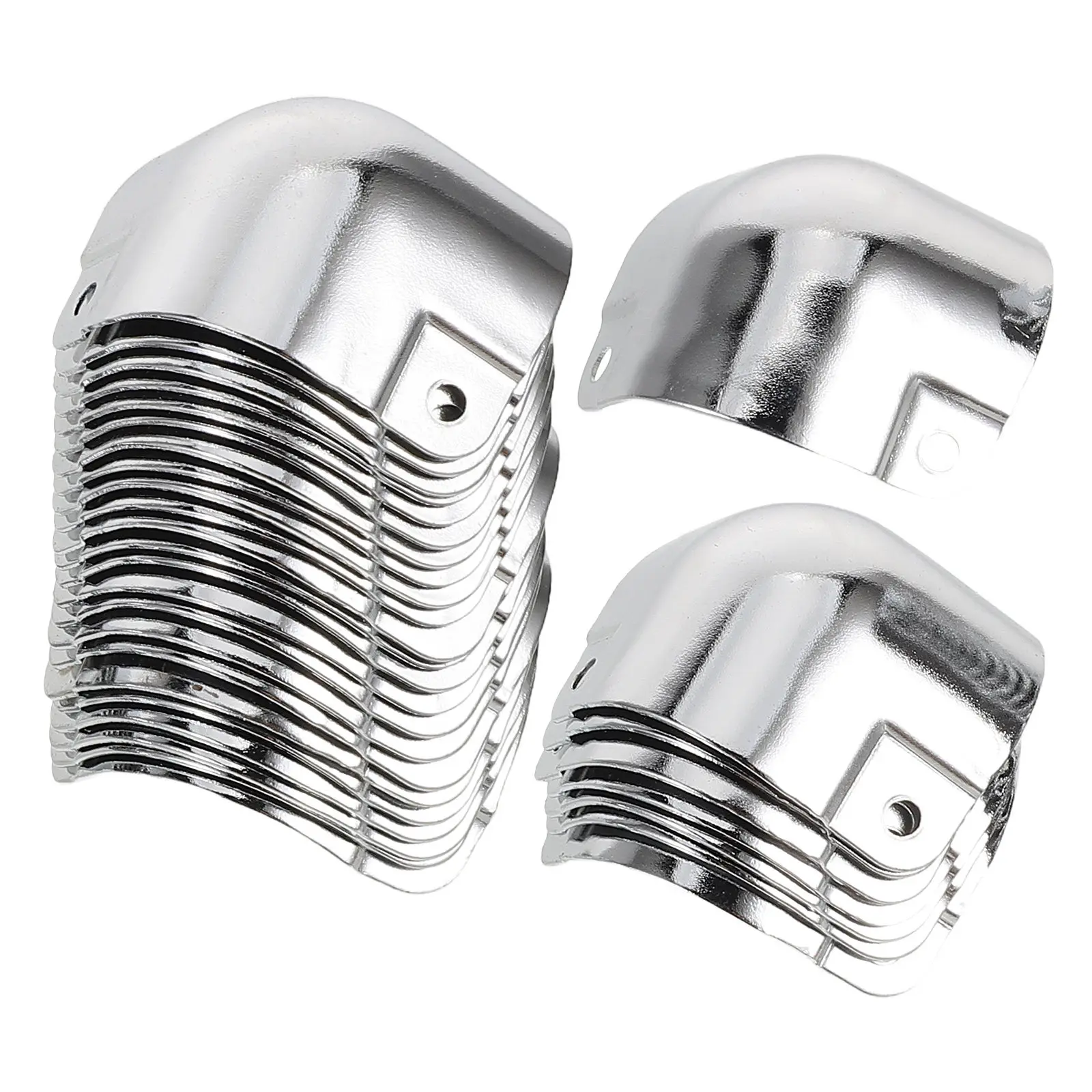 

20Pcs Aluminum Alloy Corner Protectors Electrolytic Plate Bowl-Shaped Metal Edge Guards for Toolboxes Aviation Cases Travel
