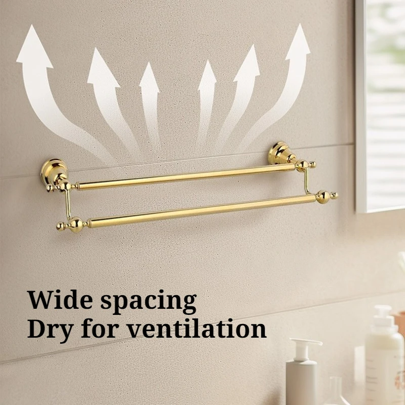 Household Simple Towel Rack Stainless Steel Moisture-proof Wall Mounted Bath Towel Racks Morden Brief Bathroom Accessories