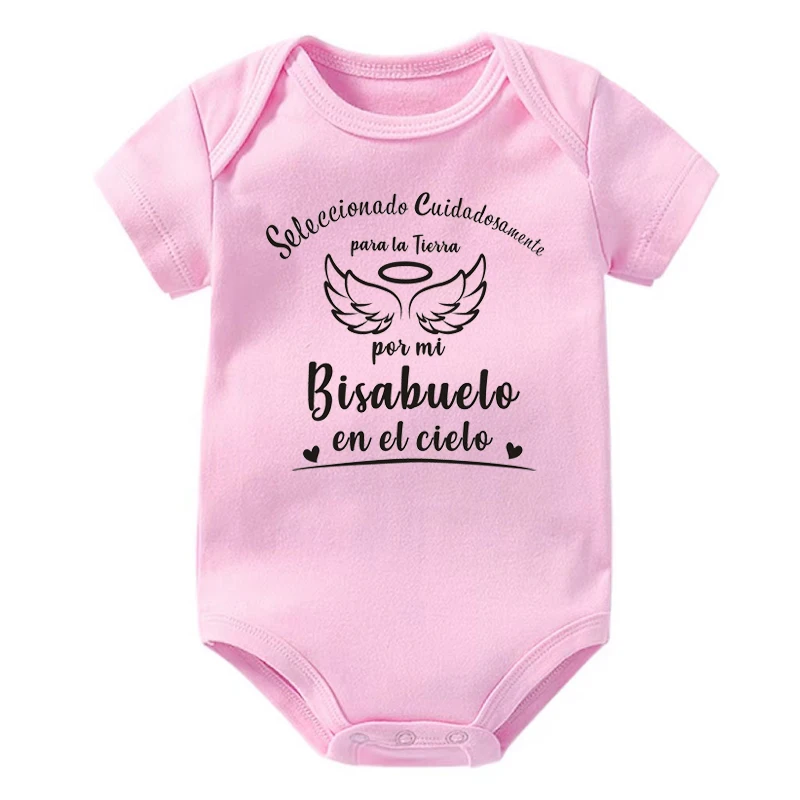 Seleccionado Cuidadosamente para la Tierra por mi bisabuelo en el cielo Baby Bodysuit Summer Short Sleeve Toddler Ropa Clothes