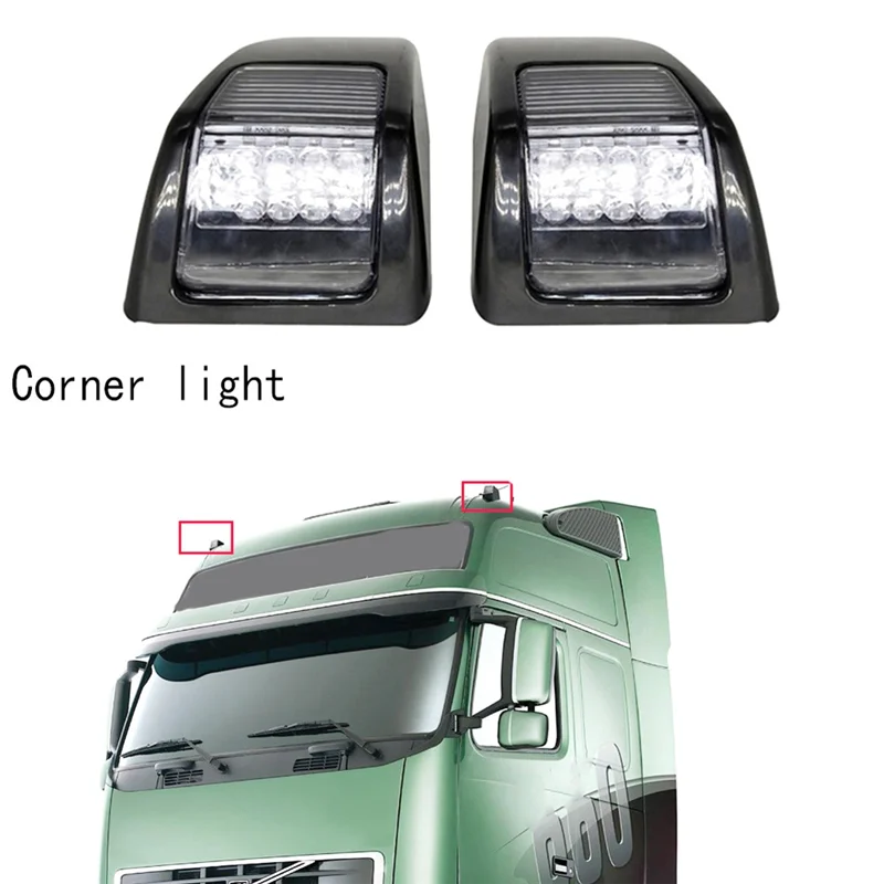 موثوقة-2 قطعة ضوء الزاوية الجانب ماركر ضوء أضواء التخليص LED لشاحنة فولفو FH FM FL 1623726 1623727 -A87D