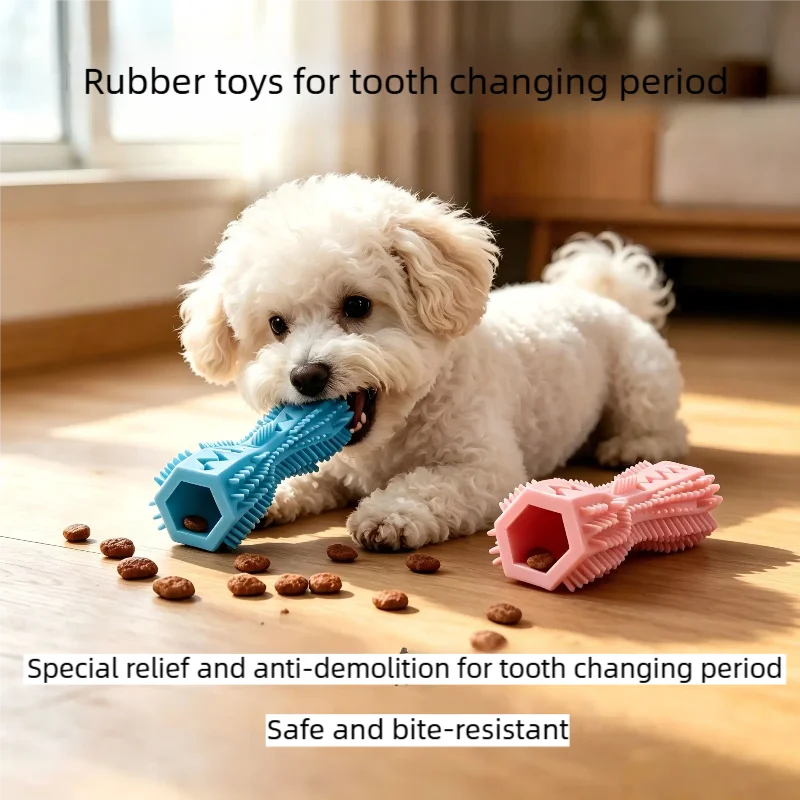 Dog Toothbrush Durable Dog Chew Toy Stick Soft Rubber Tooth Cleaning Point Massage Toothpaste Pet Toothbrush Molar Pet Supplies