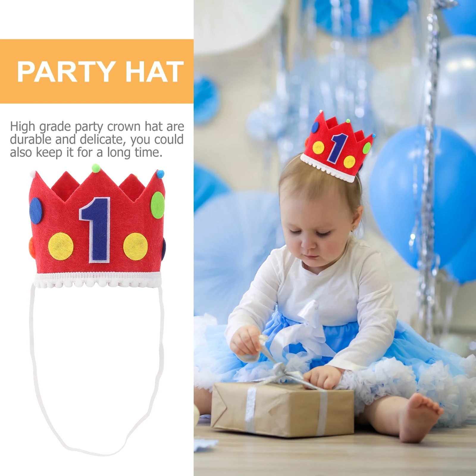 

Sturdy EcoFriendly Material Circus Theme Baby Hat Adorable First Birthday Party Hat Kids Headband For Festival Holiday Decor