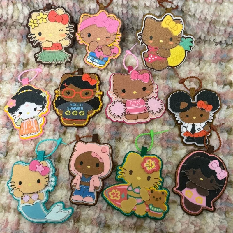 

Hello Kitty Keychain Kawaii Girl Anime Cartoon Women Bag Charm Luggage Decoration Desktop Ornament Cute Holiday Gift Wholesale