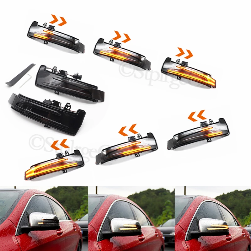 

Dynamic turn signal LED rearview mirror streamer light For Mercedes Benz A B C E S CLA GLA GLK Class W176 W246 W212 W204 W221