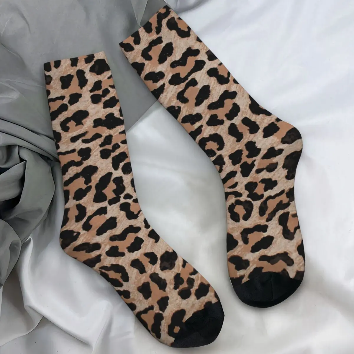 

Чулки с леопардовым принтом и рисунком животной, забавные носки, зимние противоскользящие носки, женские и мужские качественные носки для скалолазания