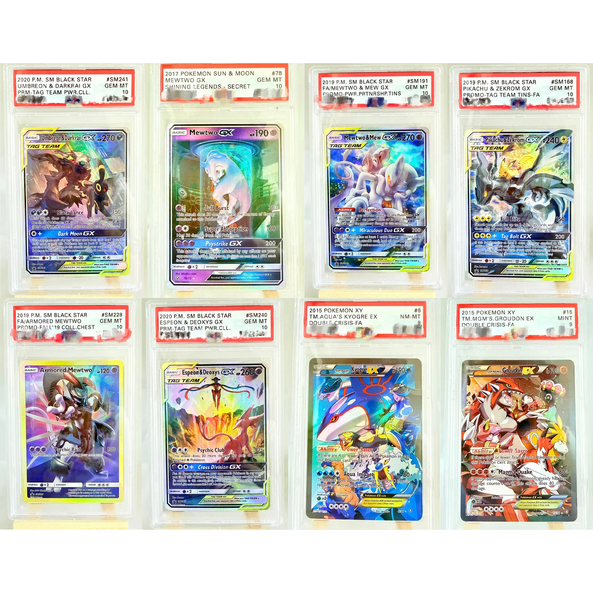 

Коллекционная карточка PTCG (DIY) — Мьюту, Умбрейон, Зекром, Грудон, Киогре, Эспион (версия-копия), классическая аниме-серия