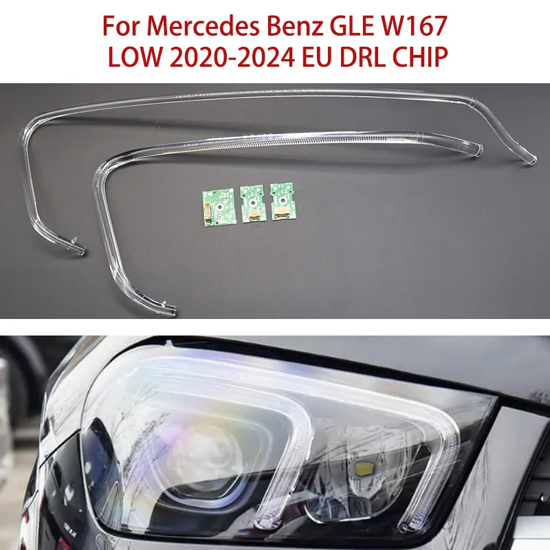 

Chip Light Guide Strip White Light For Mercedes-Benz GLE W167 20-2024 LOW European Version Angel Eye Ballast Module Car DRL CHIP