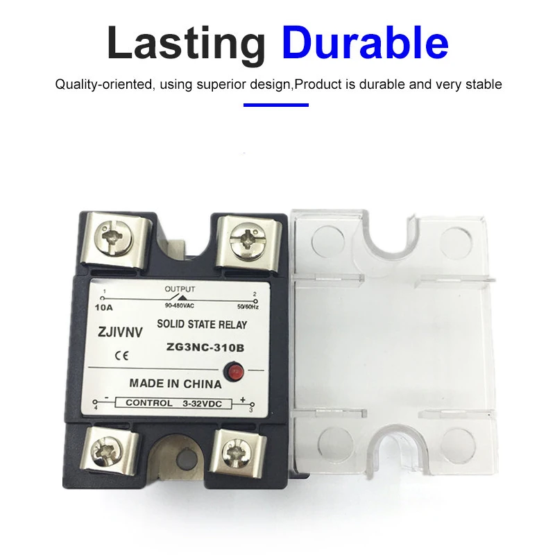 

5PCS Single Phase Solid-State Relay AC-AC DC-AC DC-DC Load Current 10A 15A 25A 40A 60A 75A 80A 90A 100A ZG3NC Contactless SSR