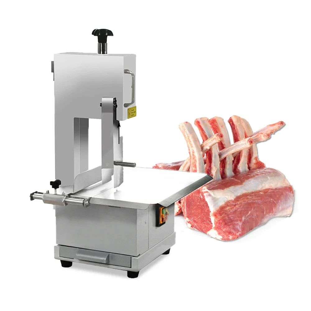 BSM-120PC, buen precio, máquina cortadora comercial de carne de pollo congelada, sierra eléctrica, sierra cortadora de carne superior