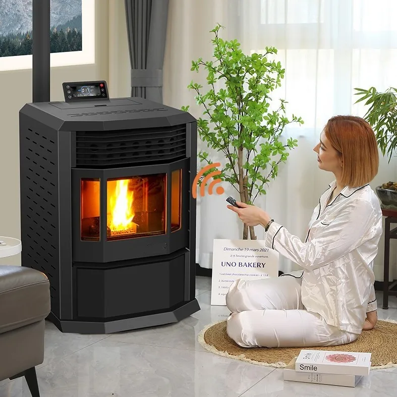 High efficiency pellet fireplace automatic feeding wood stove With Radiators Cheap hydro for sale