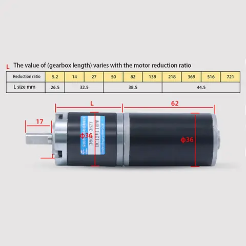 36-36ZY Högt vridmoment, lågt brus, lång livslängd, reversibel, justerbar hastighet, växelmotor 100 kg.cm 12V 24V DC planetväxelmotor 10 best sales växelmotor - №4