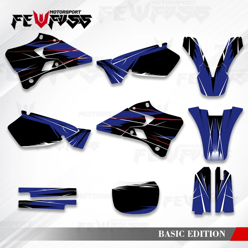 Fewfuss For YAMAHA YZ125 YZ250 YZ 125 YZ 250 1996 1997 1998 1999 2000 2001 Motorcycle Graphics Background Decals Stickers Kits