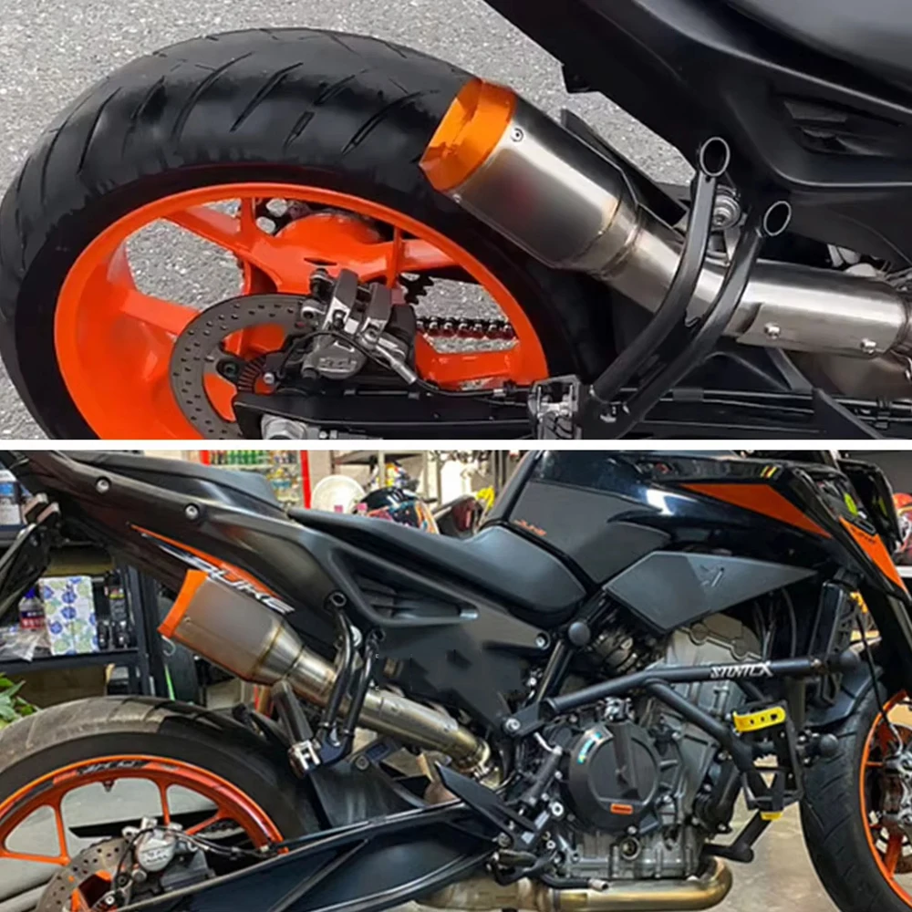 نظام عادم الدراجة النارية الهروب موتو ربط الأنابيب الخمار الانزلاق على ل KTM DUKE 790 890 2018 2019 2020 2021 2022 2023 2024 #6