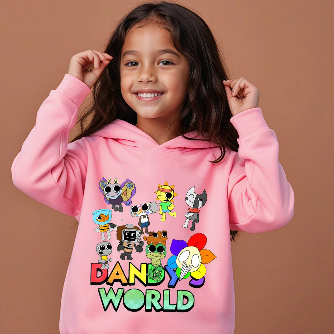 Children Dandys World Cartoon Kids Game Dandy's World Hoodie Sweatshirt Girls Spring Hooded Pullover Boys Long Sleeve Clothes