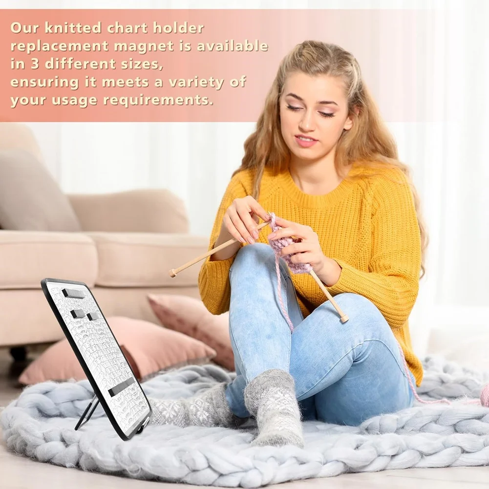 

Magnetic Board With 4 Replacement Magnets 11" X 14" Knitting Pattern Holder Chart Keeper Supplies