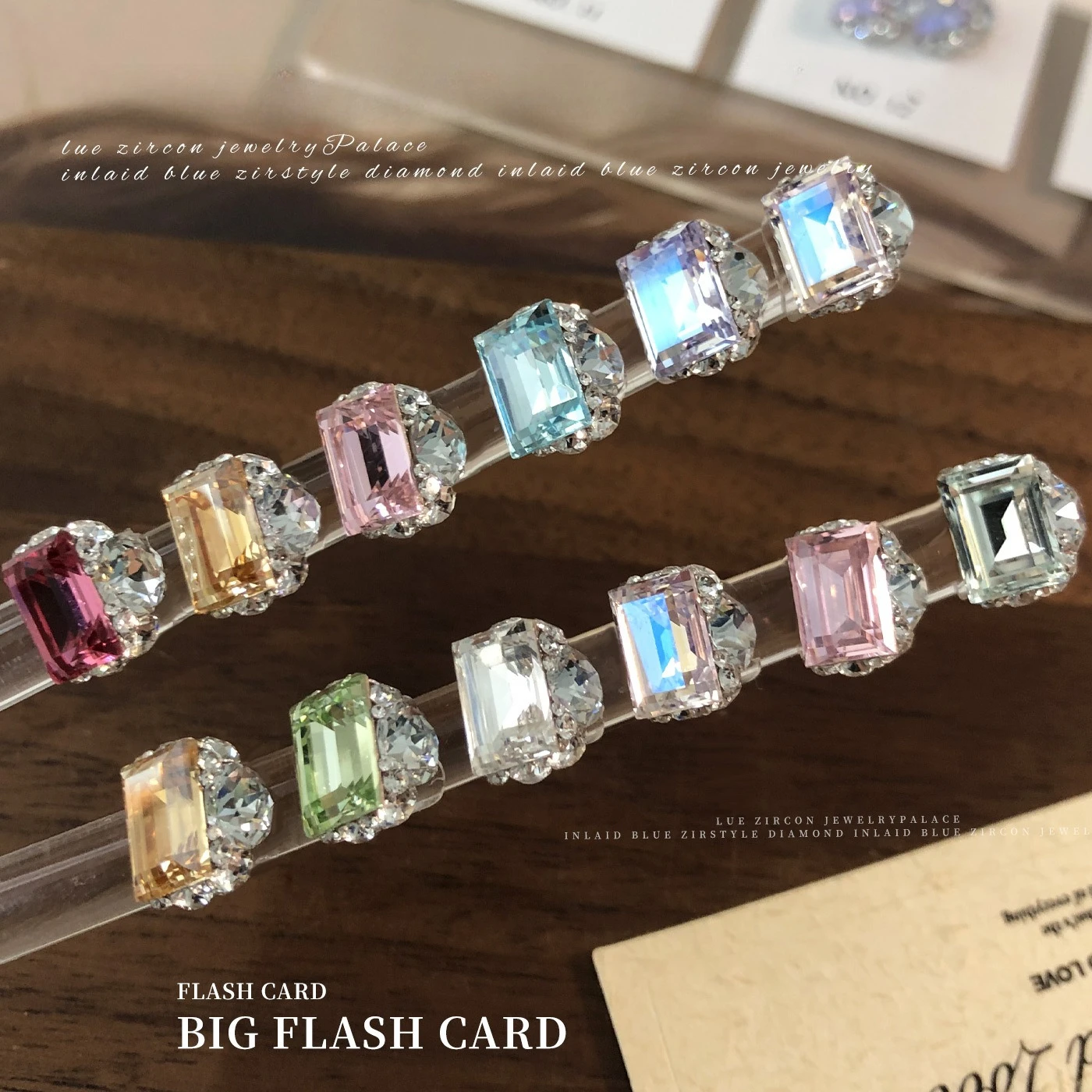 1Pcs K9 Crystal Nail Cluster, Sparkling Baseless Small Sugar Cube Square Cut Light Pink Blue Rose Red Pre-made Rhinestone Charms