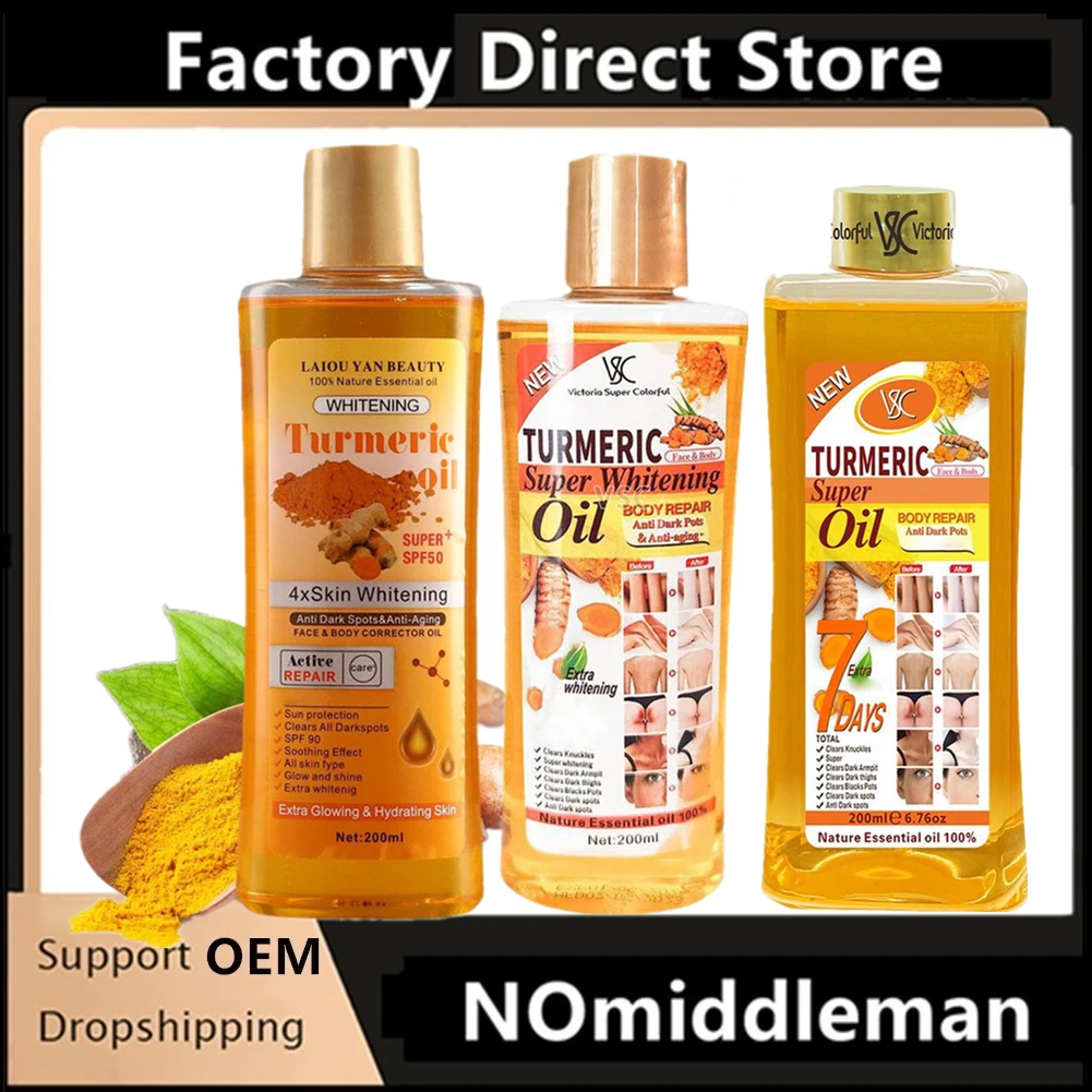 Aceite Esencial de Cúrcuma para Masaje Facial y Corporal, Hidratante, Difusor, Aromaterapia, Iluminador, Suavizante, Cuidado de la Piel del Cuerpo y la Cara, 3 estilos