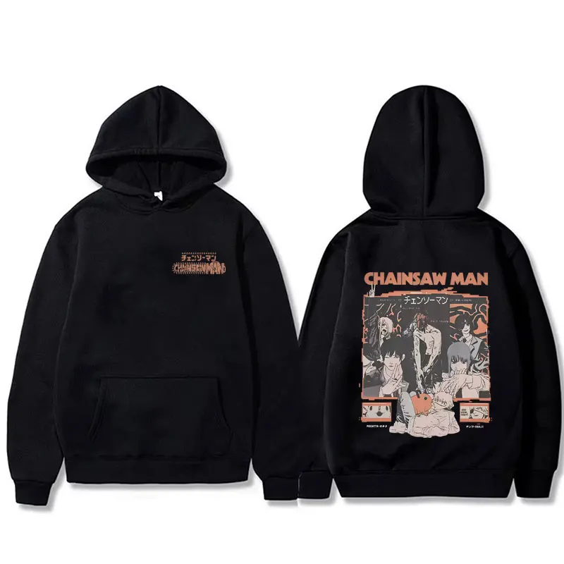

Anime Chainsaw Man Hoodie Funny Cartoon Denji Pochita Graphic Hooded Sweatshirt Men Women Manga Casual Vintage Oversized Hoodies