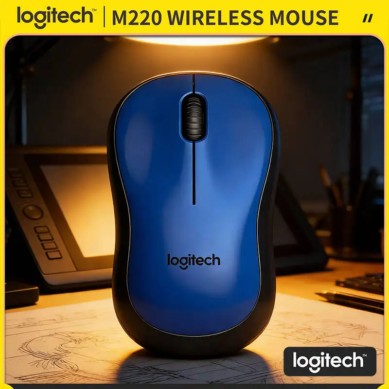 

Logitech M220 Silent Wireless Mouse 10m Working Range 1000 DPI Precision Ambidextrous 3 Buttons For PC Mac