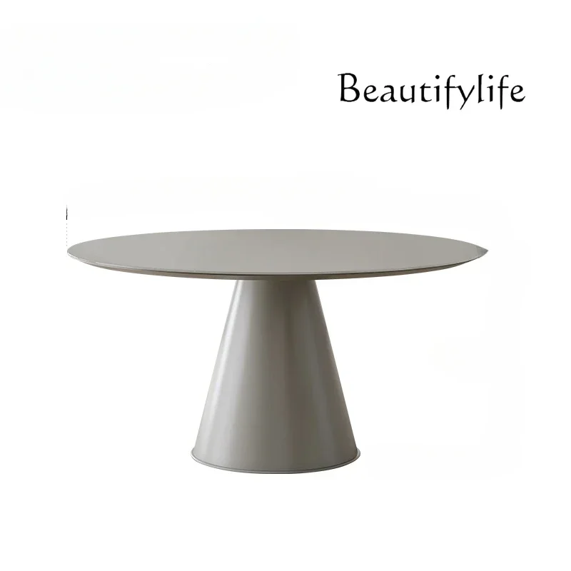 Tempered glass dining table Modern simple light luxury glass turntable Small apartment household eating round