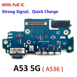 New For Samsung A53 5G A536 A536B USB Charging Port Mic Microphone Dock Connector Board Flex Cable Repair Parts