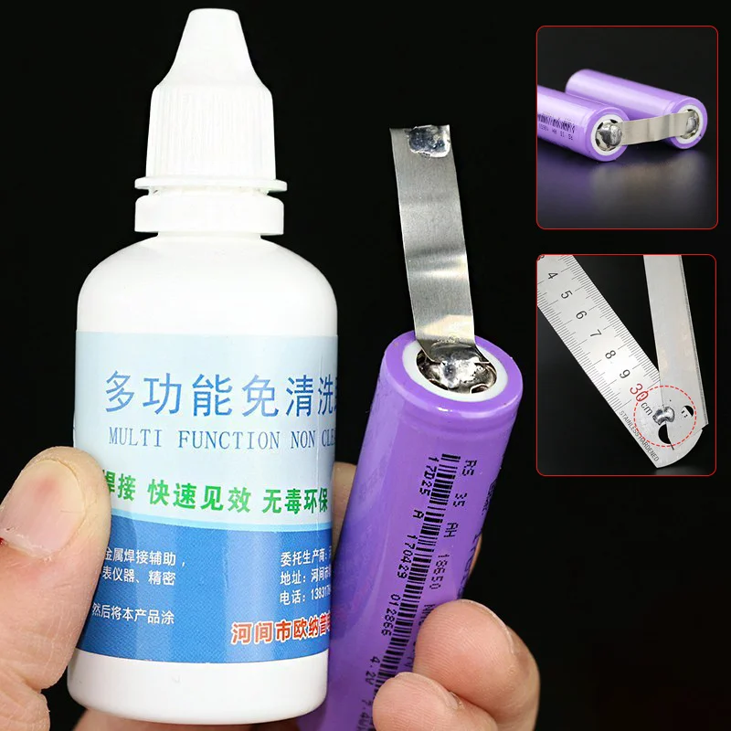 50ml/Bottle Stainless Steel Welding Flux 18650 Battery Repair Liquid Soldering Flux Copper/Iron/Nickel Small Piece Rework Tool