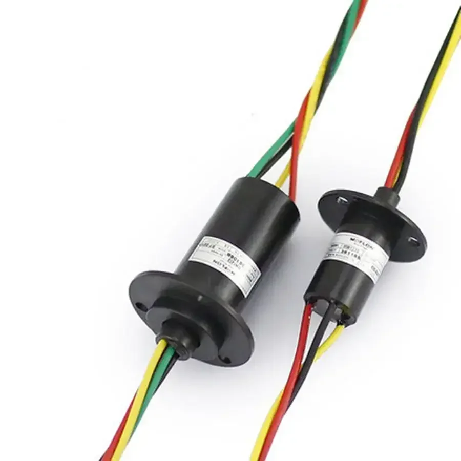 2/3/4/5/6/12 Wires 2/5/10/20/30A Circuits 250Rpm Capsule Slip Ring 600V For Monitor Robotic IP51 Lead Length:300mm