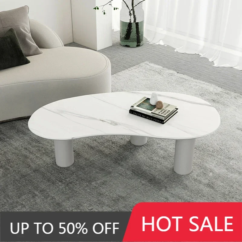 

White Table Modern Coffee Tables Nordic Furniture Low Corner Hall Living Room Tv Night Luxury Stolik Kawowy Aesthetic Bedside