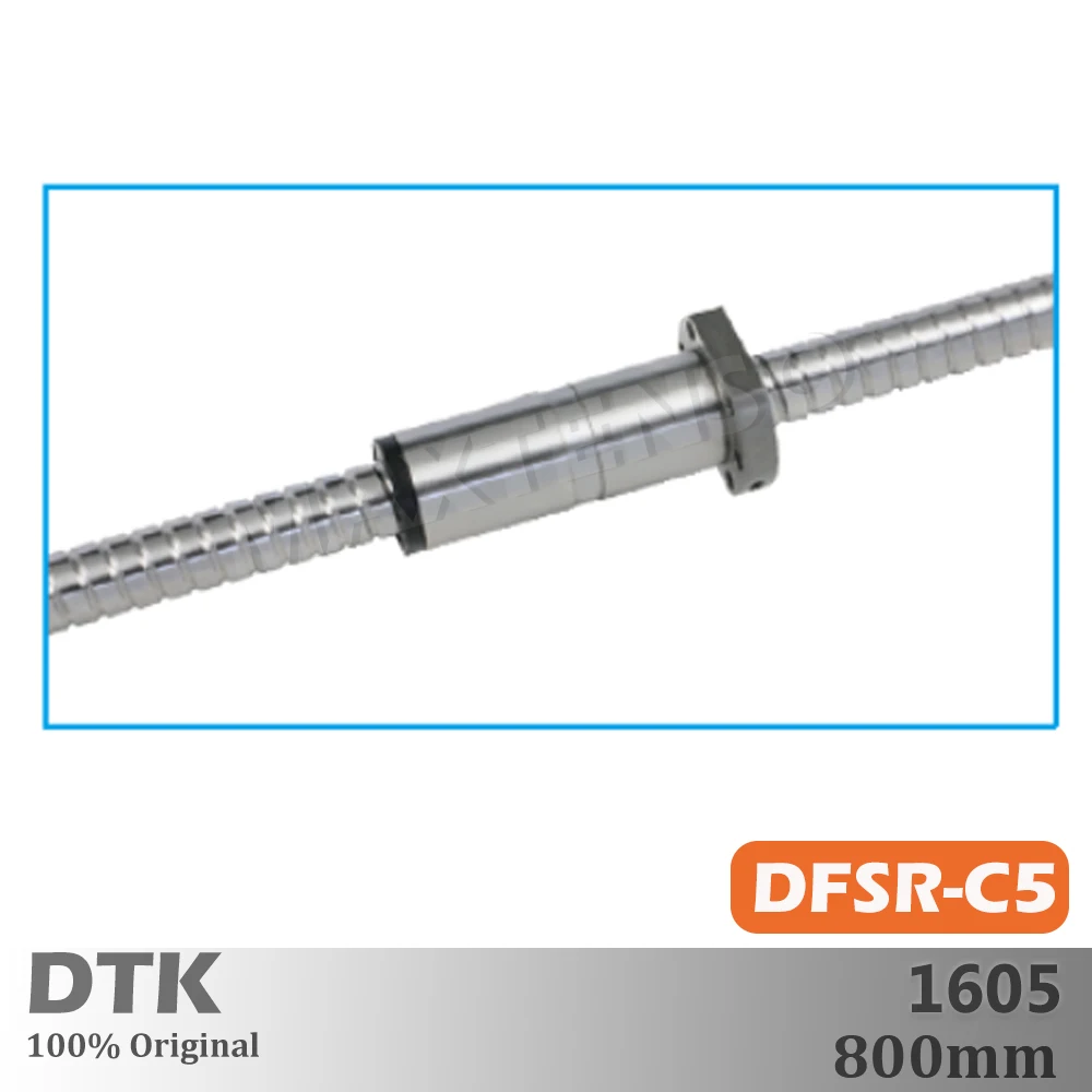 DTK Taiwan DFS1605 C3 C5 Ground Ball Screw Double Nut 800mm High Precision Flange  High Speed Low Noise Long Life Span Grind