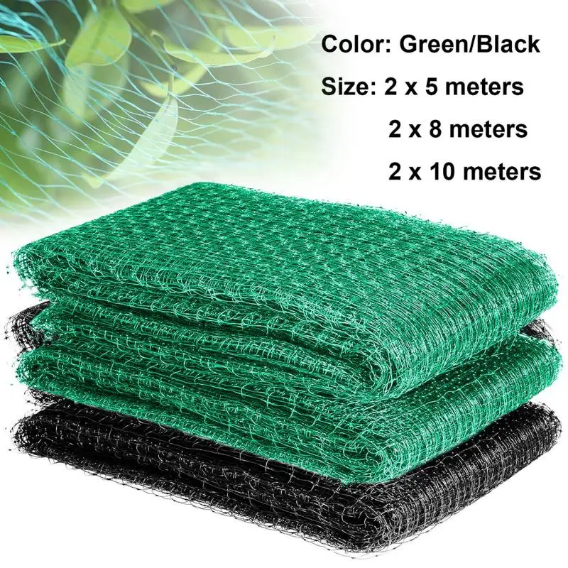Green/black bird netting polyethylene extruded netting black thickened net aquaculture net greenhouse net orchard net
