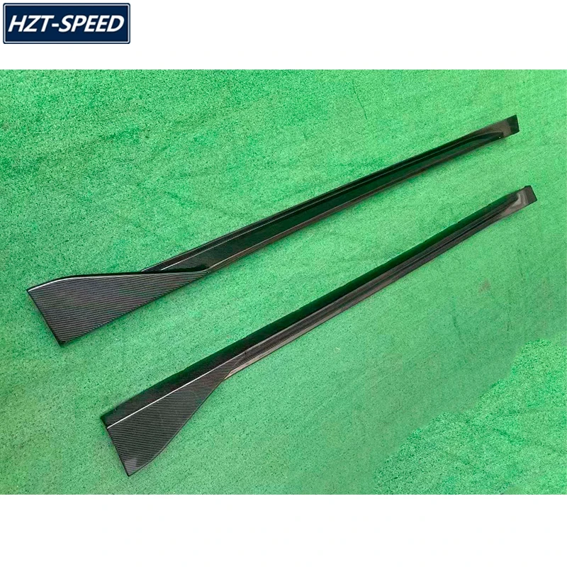 MP Style Wet Carbon Fiber Material Side Skirts Extensions Lip Trims For BMW M3 G80 M4 G82 G83 Tuning 2021 Up