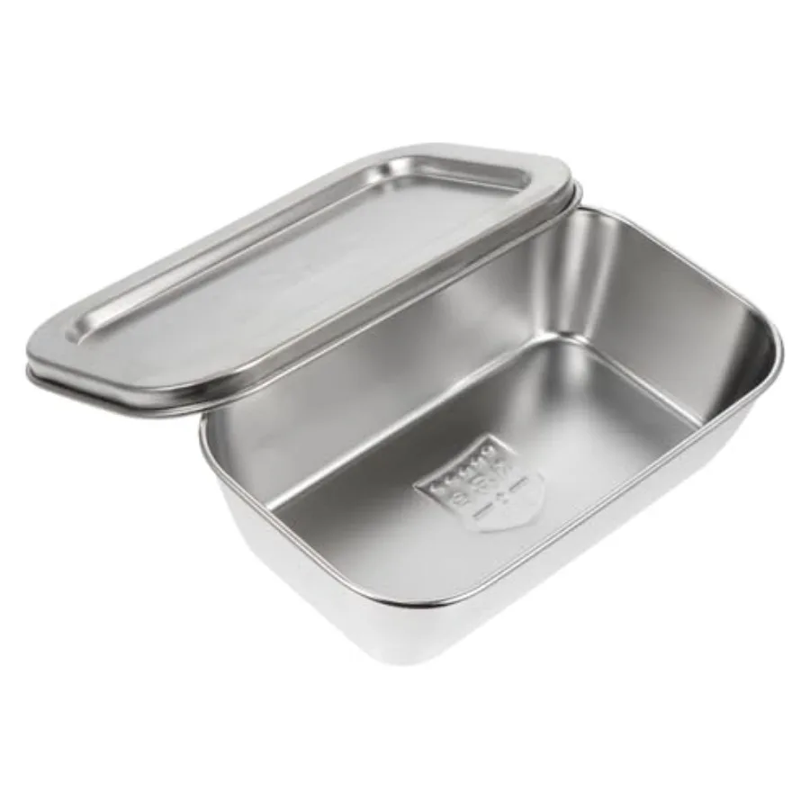 

1pc Box Stainless Steel Storage Box with Lid for Countertop Fridge Crisper Refrigerator Butter Dish Metal Container for Butter
