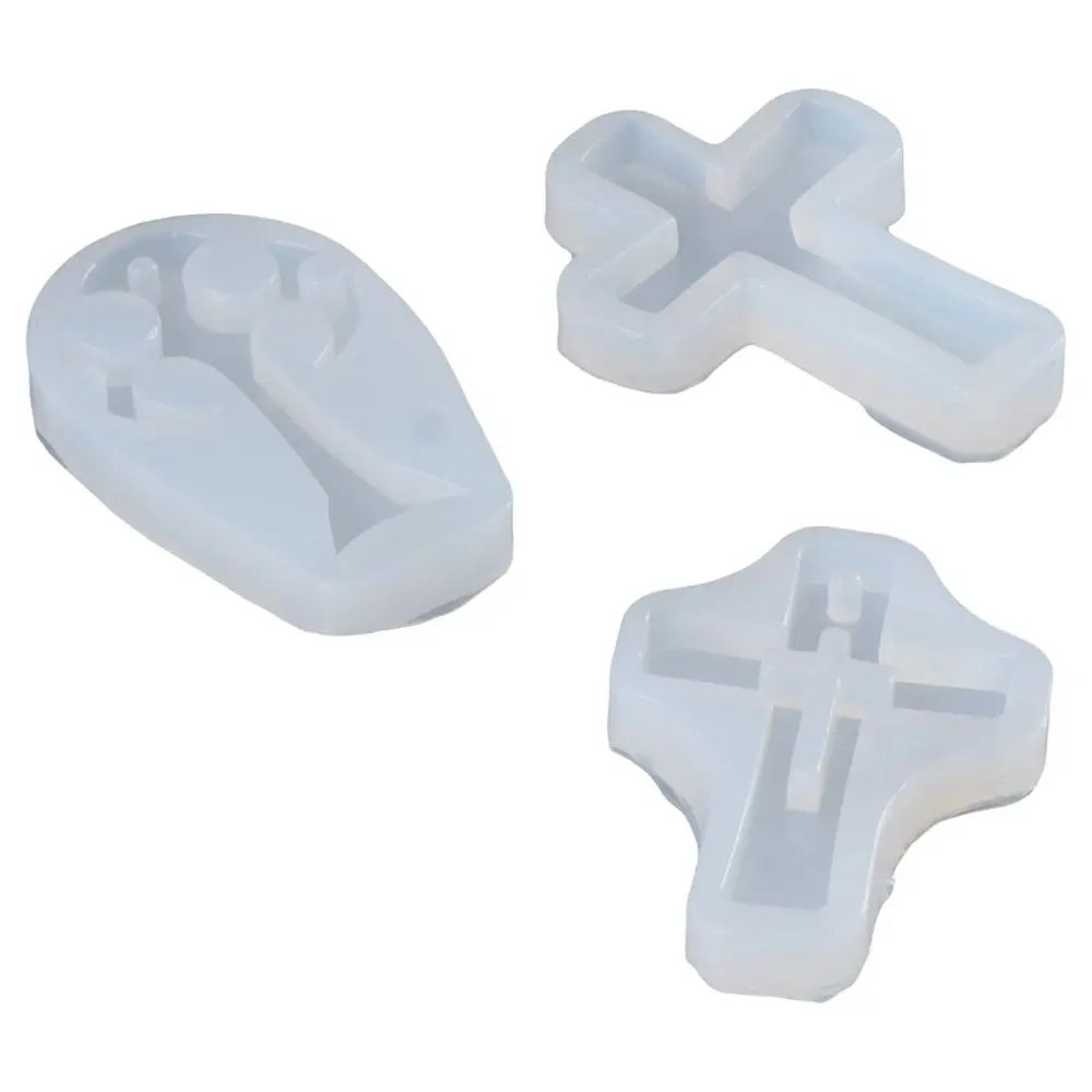 5 قطعة قوالب صب الراتنج سيليكون الصليب شكل قالب من السيليكون الأبيض عبر شكل سيليكون قوالب السيليكون مجموعة صنع المجوهرات #6