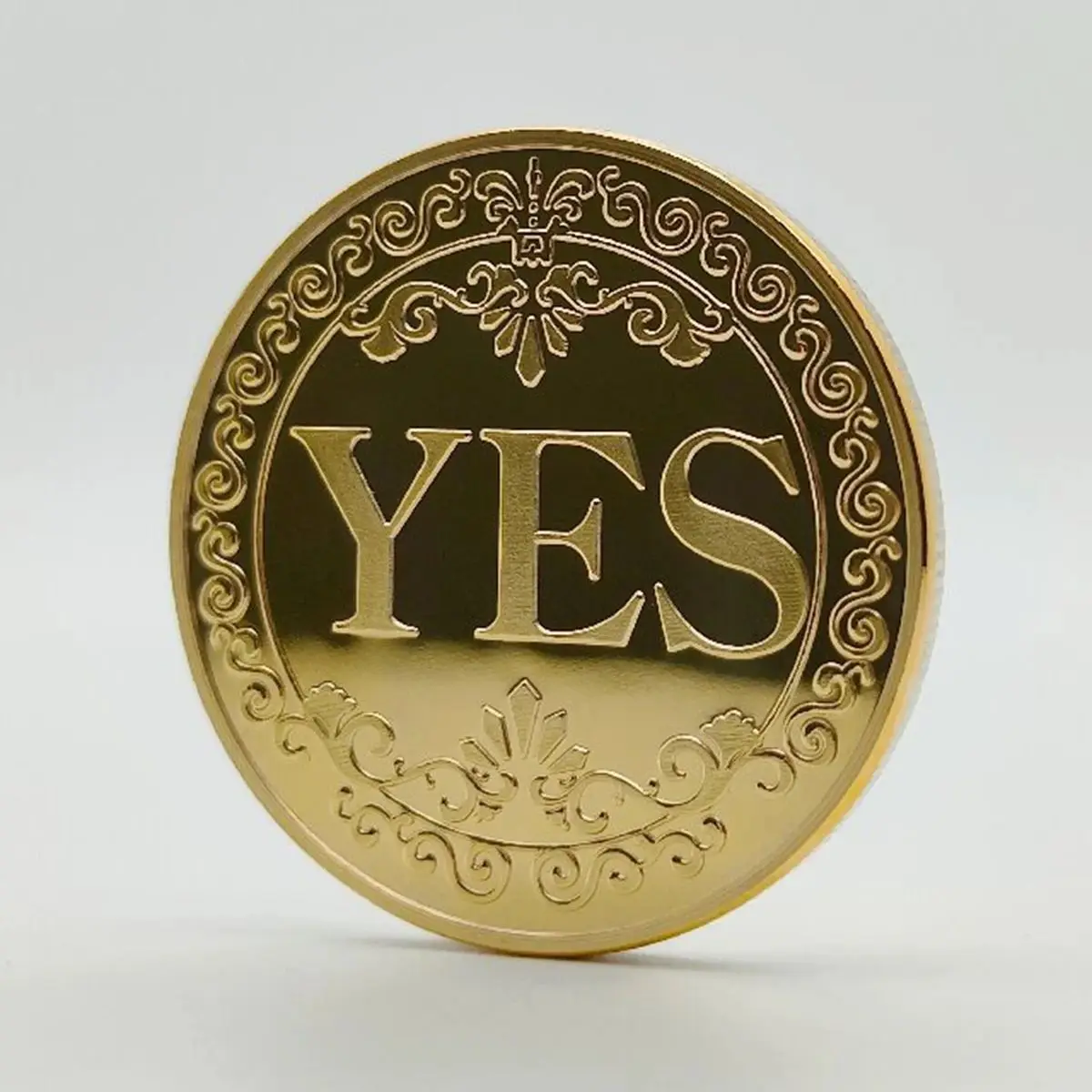 مجموعة تصفيح منقوشة جمع العملات المعدنية قطرها 40 مللي متر عملة نعم أو لا تحديد القرار شارة تذكارية مزدوجة الوجهين #1