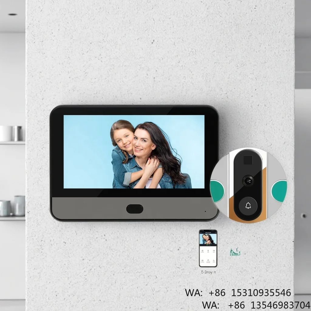 New 1080P WiFi Video Doorbell Camera Night Vision Smart PIR Detection APP Control Modern Peephole Peep Hole Viewer Apartments